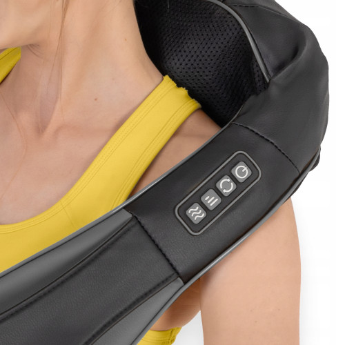 Массажная подушка  4FIZJO Shiatsu Pro+ для шеи и спины Black/Grey - фото №5